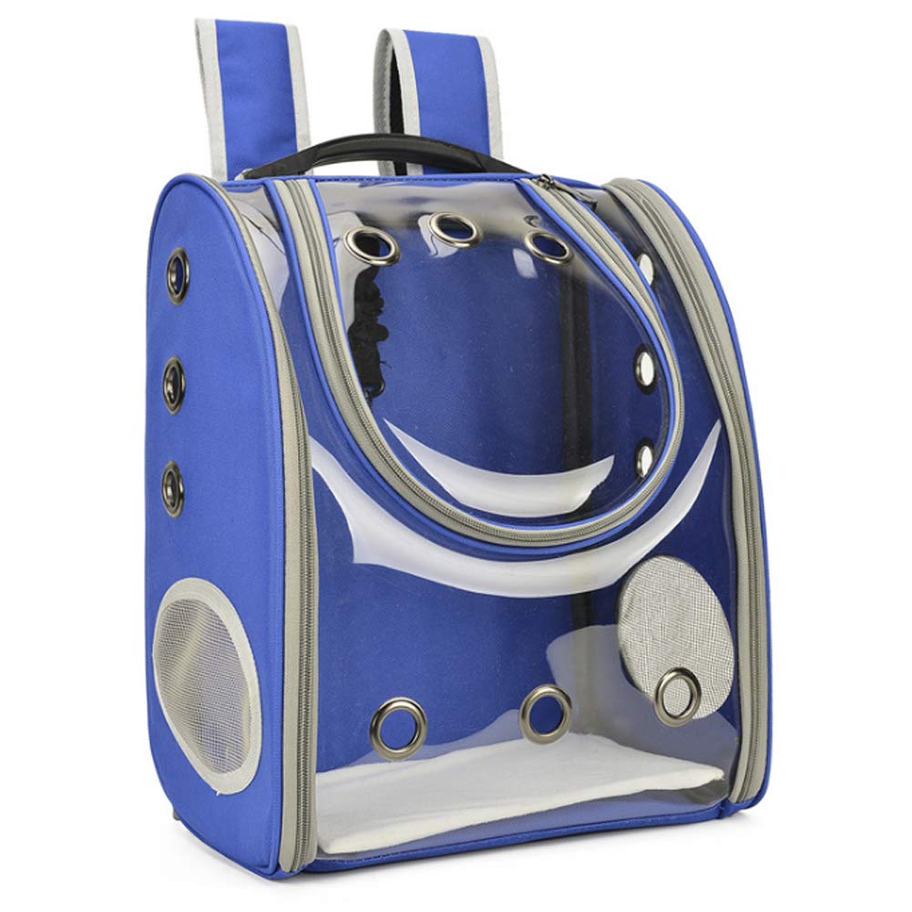 **Clear Pet Carrier Backpack for Cats & Small Dogs – Bubble Travel Backpack, Waterproof Space Capsule Carrier for Hiking, Walking & Outdoor Adventures – Blue**    *(Perfect for Air Travel, Vet Visits, and Daily Adventures with Your Pet!)*