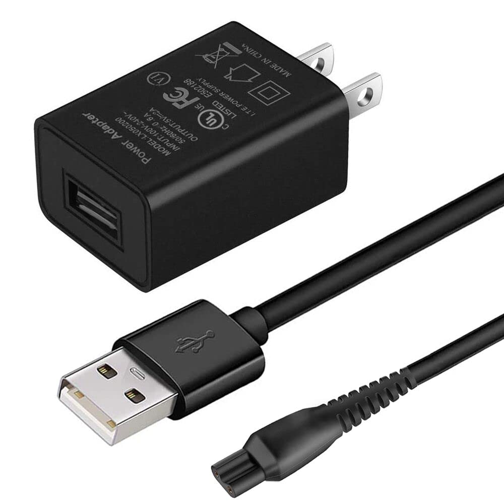 MANSCAPED Lawn Mower 3.0 & 2.0 Replacement Charger - Compatible with Electric Groin Hair Trimmer and Weed Whacker Nose/Ear Trimmer - USB Charging Cord for Personal Grooming at Home or Travel