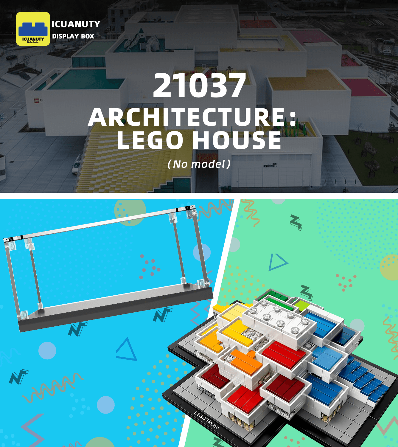 Premium LEGO Architecture Display Case for LEGO House 21037 - Showcase & Protect Your Collectible Building Set - Perfect for Home Decor, Office Display & Gift Giving