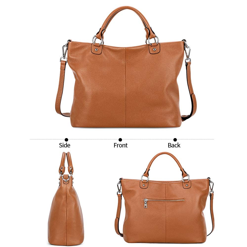 Kattee Women's Soft Leather Tote Bag - Stylish Satchel Purse & Handbag for Work, Travel & Everyday Use