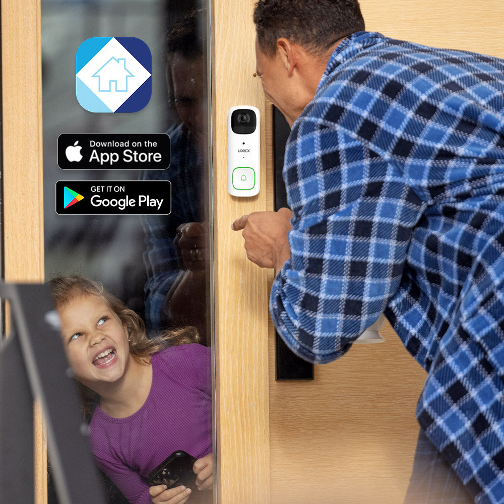 Lorex 2K WiFi Video Doorbell with Battery & 32GB Storage - Wireless Smart Security Camera for Home, Front Door Monitoring & Package Delivery Alerts