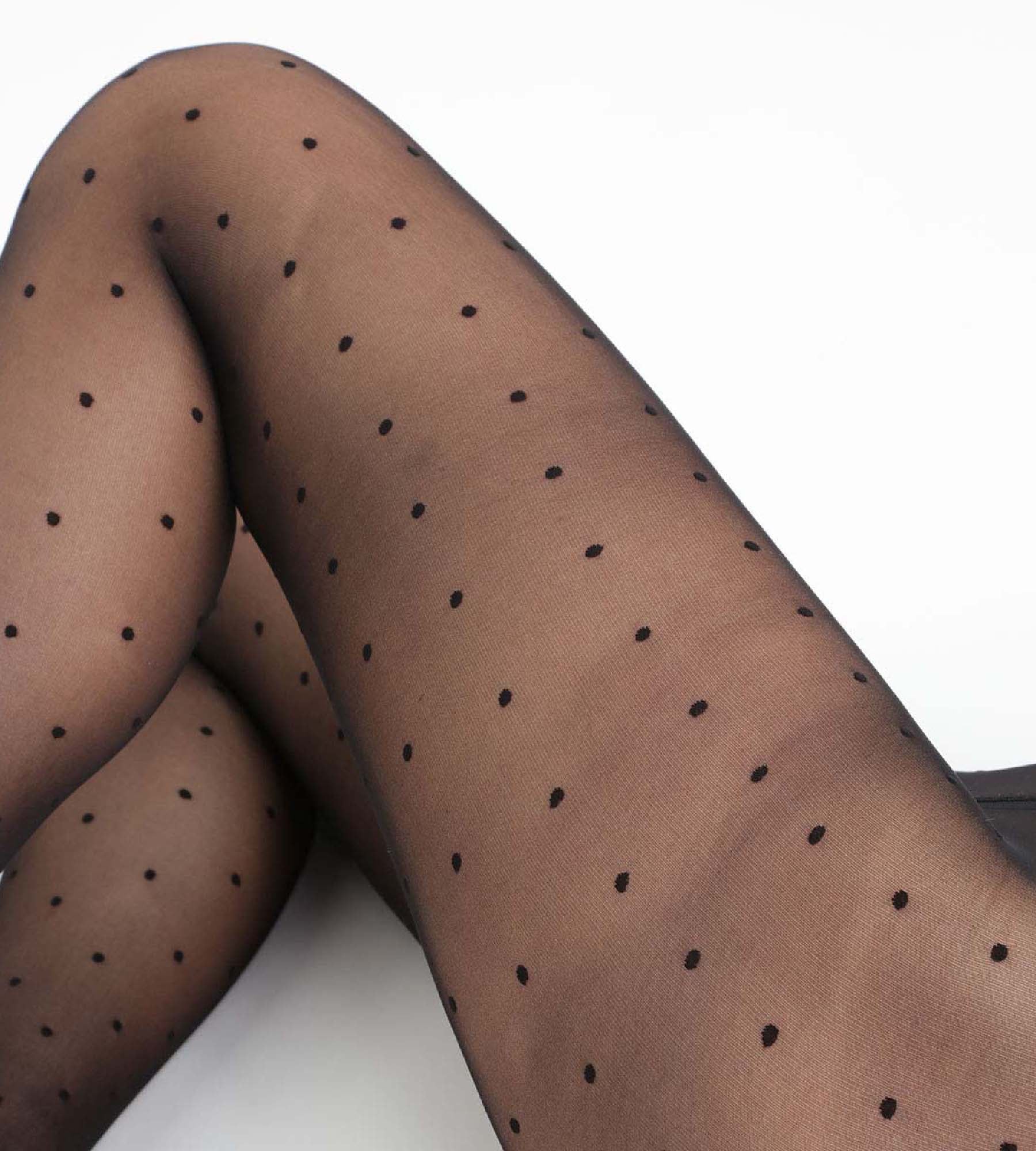 Black 12D Signature Floral Lace Tights - Elegant & Comfortable for Work, Party, and Everyday Wear