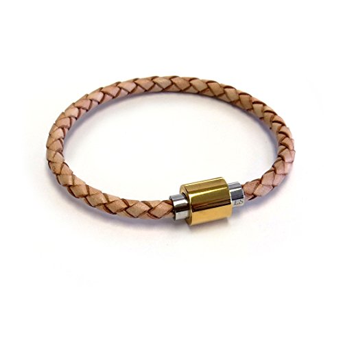 Women's Two-Tone Leather Bracelet Set with Magnetic Clasp - Handmade Boho Chic Wrist Jewelry - Perfect for Layering & Gift Giving - Great for Everyday Wear, Date Nights & Special Occasions