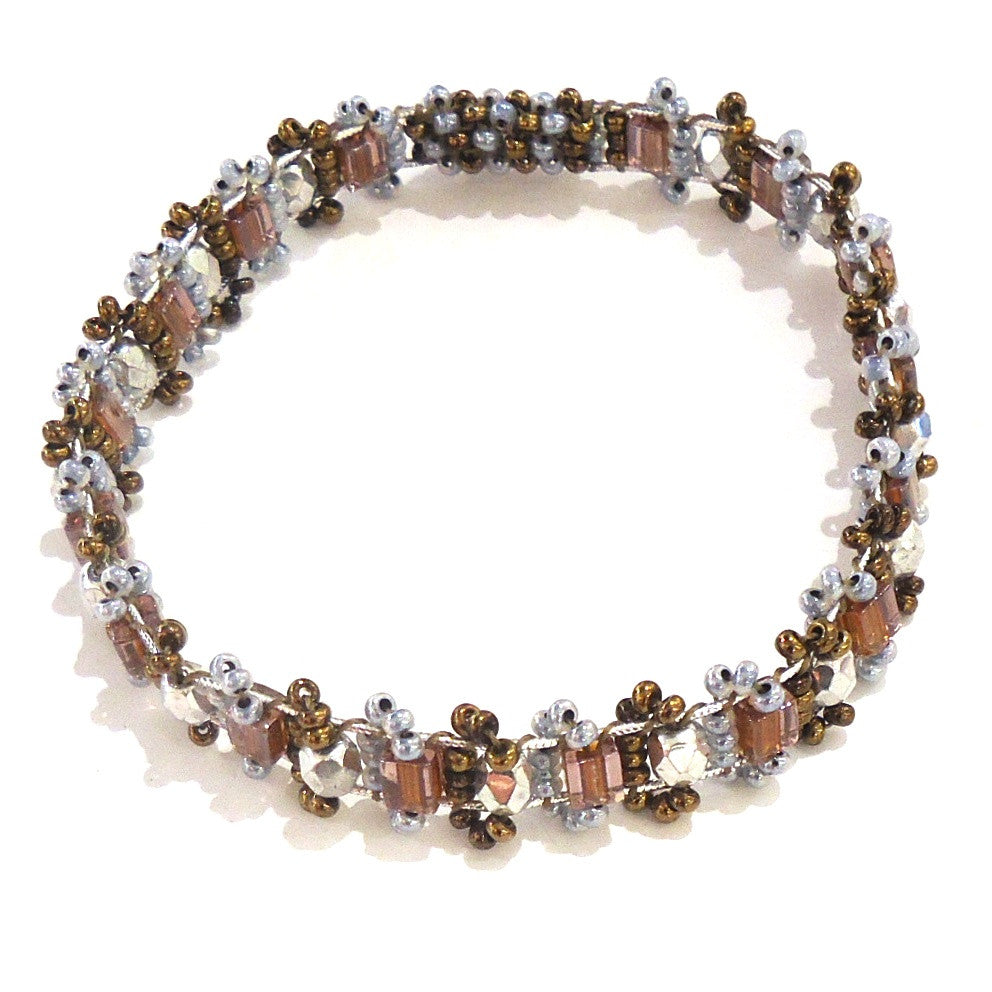 Authentic Mayan Square Bead Bracelet - Handmade Ethnic Jewelry for Women - Perfect for Boho Fashion, Festival Accessories & Cultural Gifts
