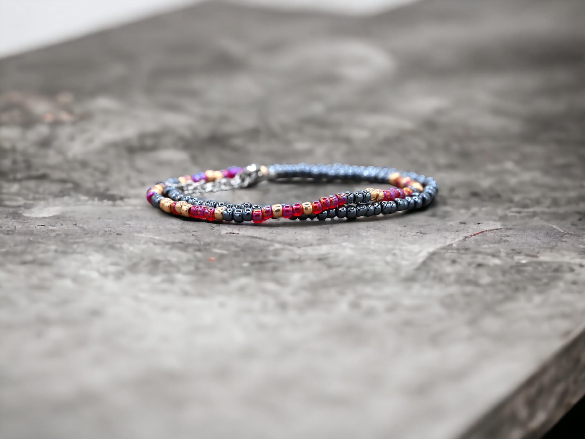 Morse Code Beaded Wrap Bracelet for Military Mom - Deployment Gift for Wife, Girlfriend, Sister, Best Friend - Prayer Stay Safe Navy Gold & White Bracelet - Perfect for Deployment, Homecoming, Military Appreciation Events