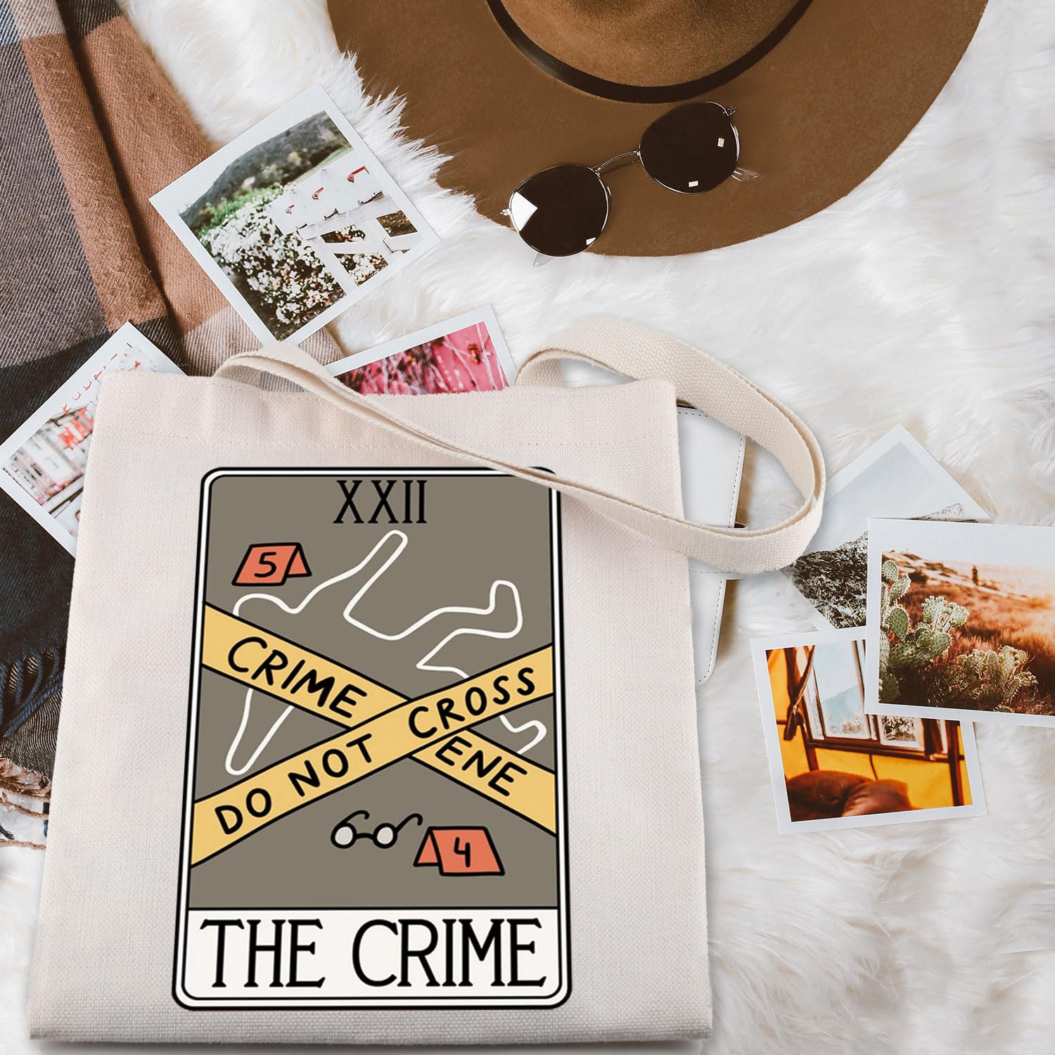 ENSIANTH Crime Scene Junkie Tote Bag - Perfect Gift for Criminologists, True Crime Fans & Serial Killer Movie Lovers - Durable Handle Bag for Work, School or Crime Scene Conventions
