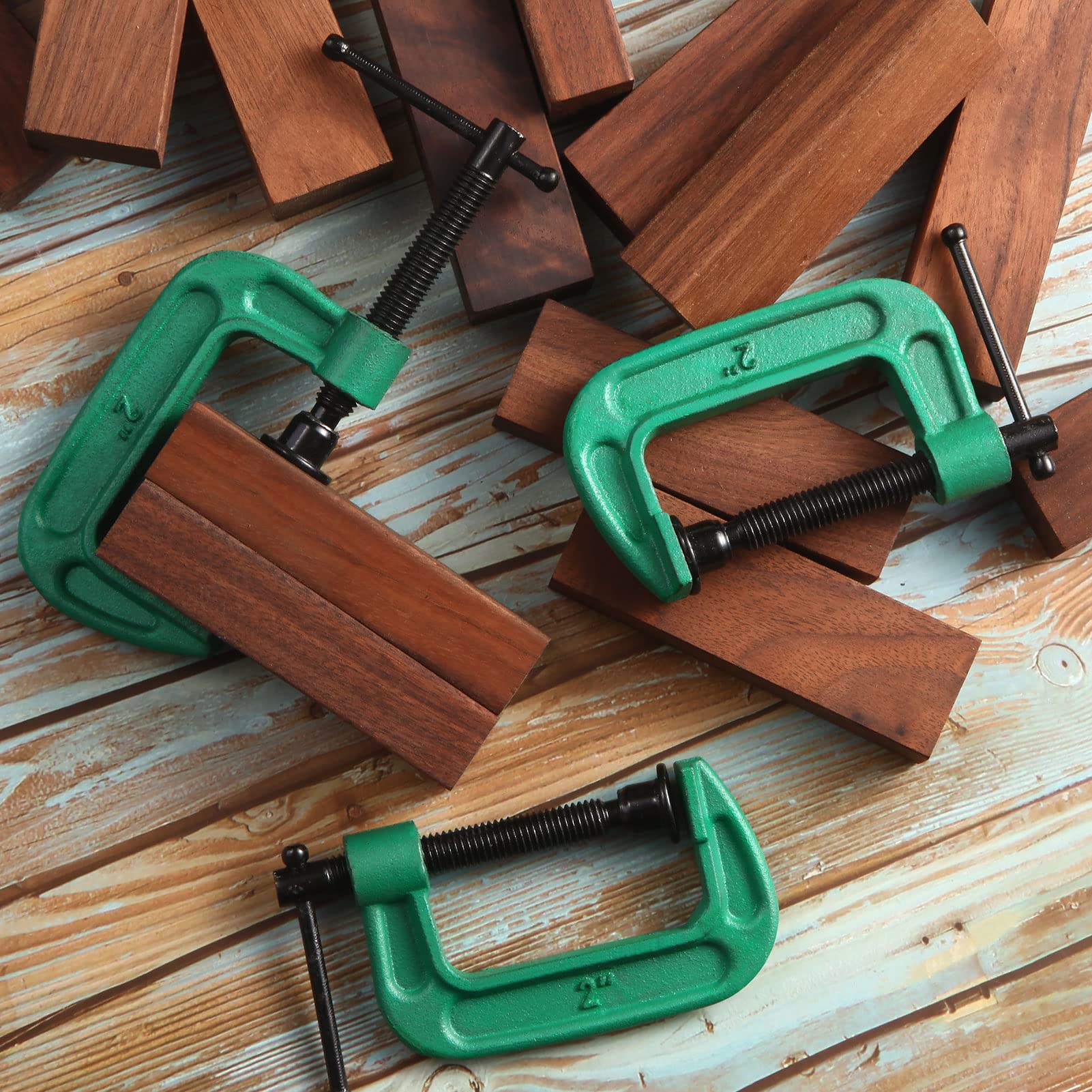 4 Pcs Heavy Duty 2 Inch C Clamps Set - G-Clamps for Woodworking, Automotive, Welding & DIY Projects - 2 Inch Jaw Opening Sliding Clamps for Carpentry, Building & Home Repairs (2 Inch, 4 Pcs) - Perfect for Garage, Workshop & Construction Sites