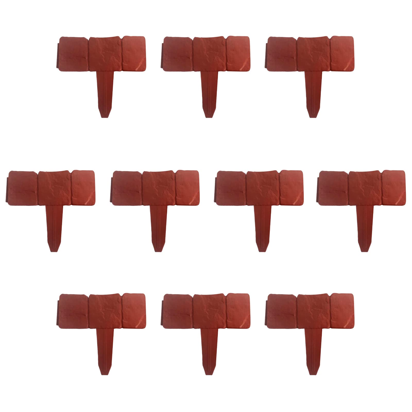 Lazyspace 10-Piece Plastic Garden Fence Edging Set - DIY Decorative Lawn & Landscape Border for Flower Beds, Grass Edging, Stone Trim | Perfect for Yard Landscaping, Garden Borders & Outdoor Decor
