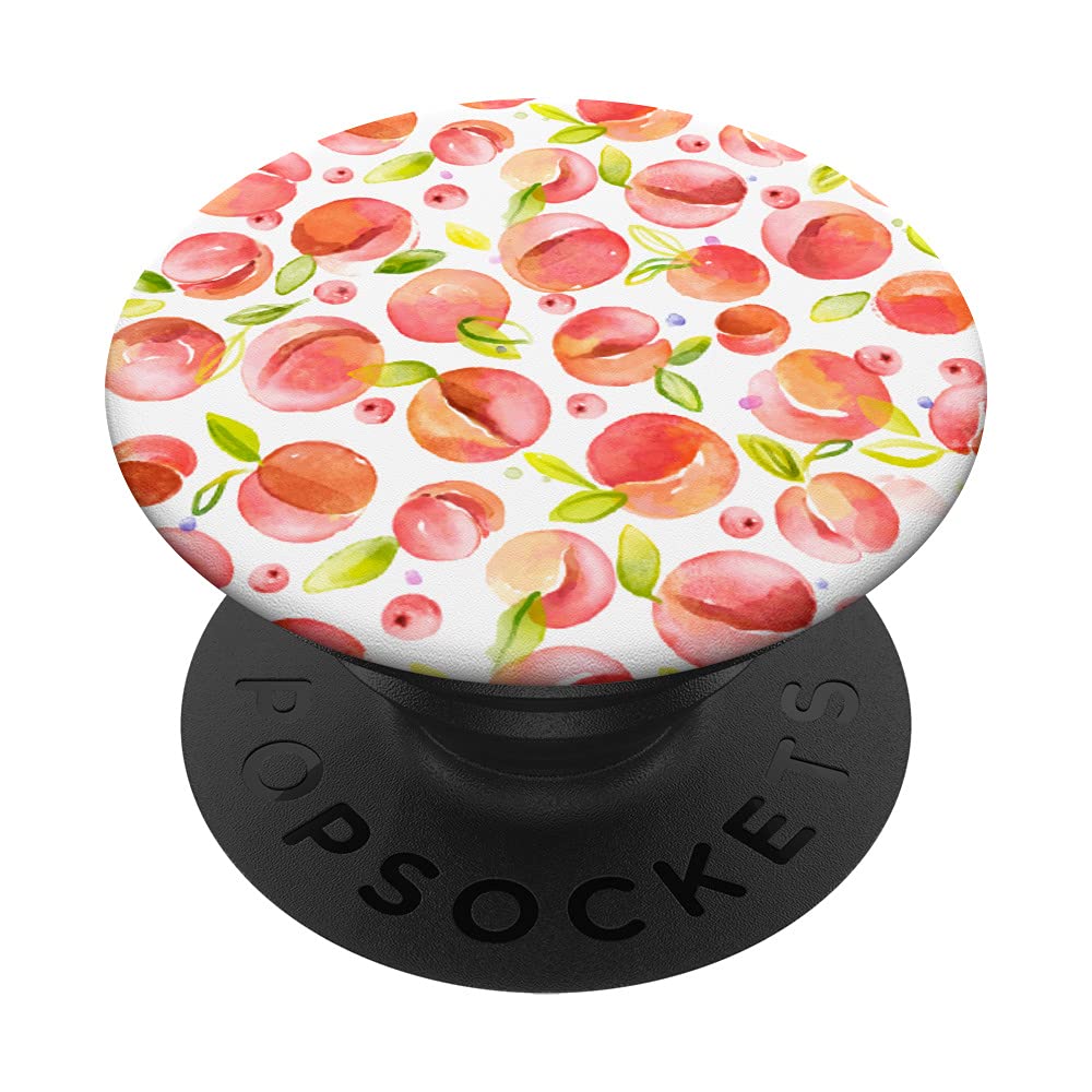 Peach Tropical Summer Fruit Lovers PopSockets Swappable PopGrip - Phone Grip & Stand for iPhone, Samsung | Perfect for Travel, Beach Days & Summer Adventures