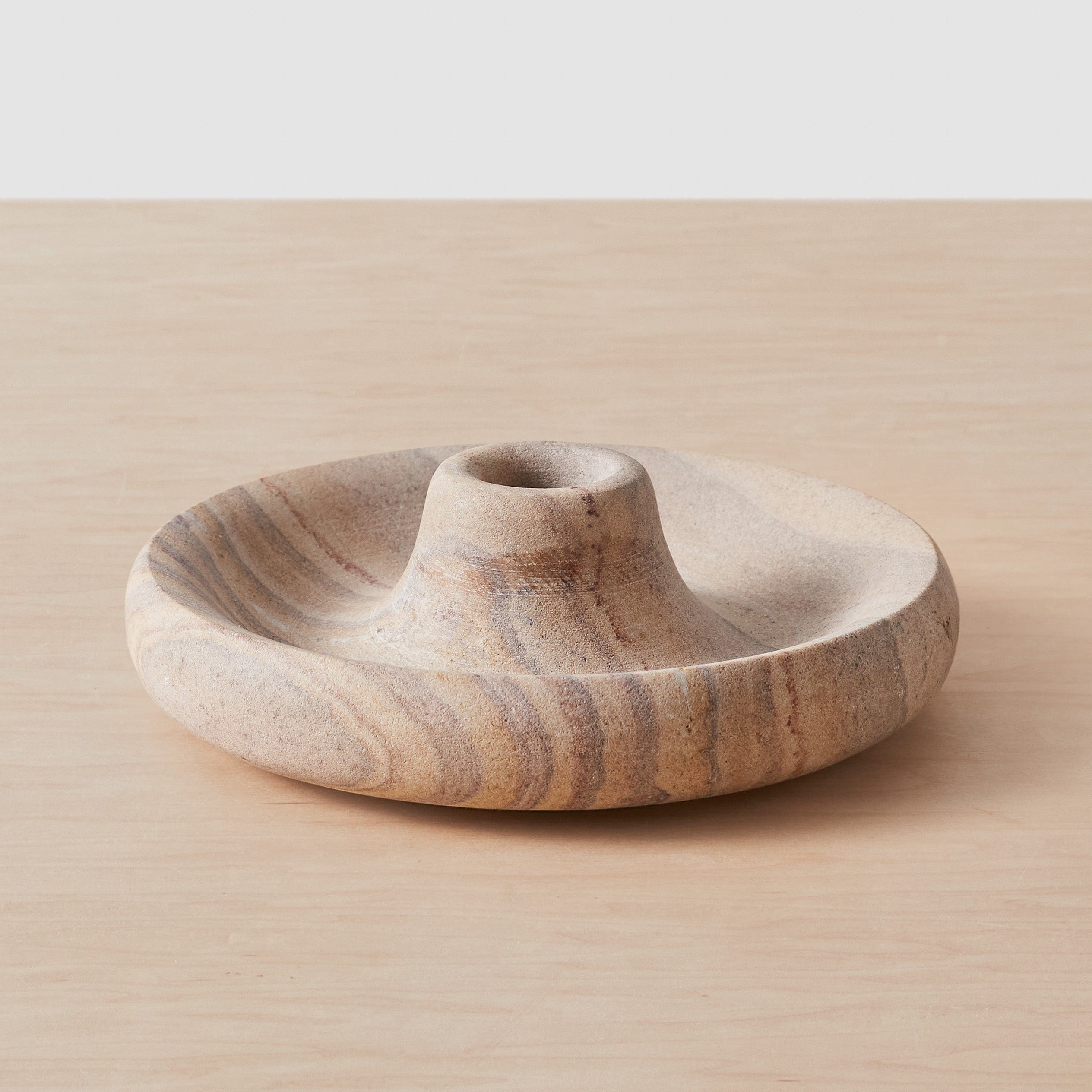 Eshana Natural Sandstone Palo Santo Set with Wooden Holder - Aromatherapy, Meditation & Spiritual Cleansing Gift for Home & Yoga Studio
