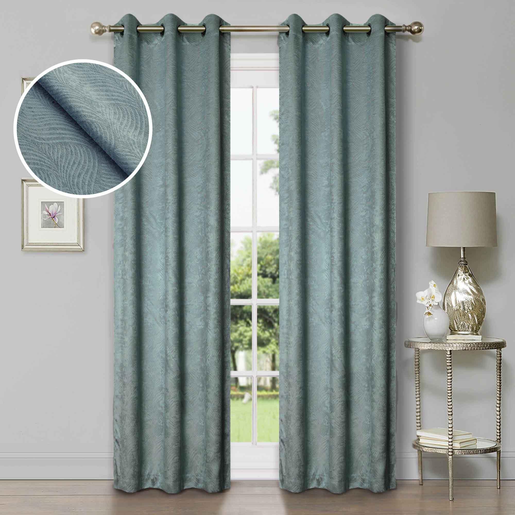 Waverly Thermal Blackout Grommet Curtains - 2-Panel Set (42 Inch) for Bedroom & Living Room Blackout Window Treatments