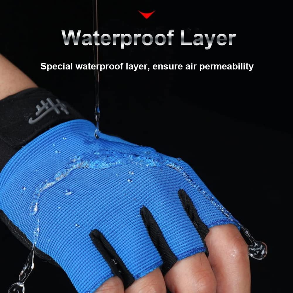 Fingerless Gloves for Men & Women - Waterproof Sports Gloves for Fishing, Sailing, Rowing, Kayaking, Cycling & Outdoor Activities - Non-Slip Grip & Breathable Design