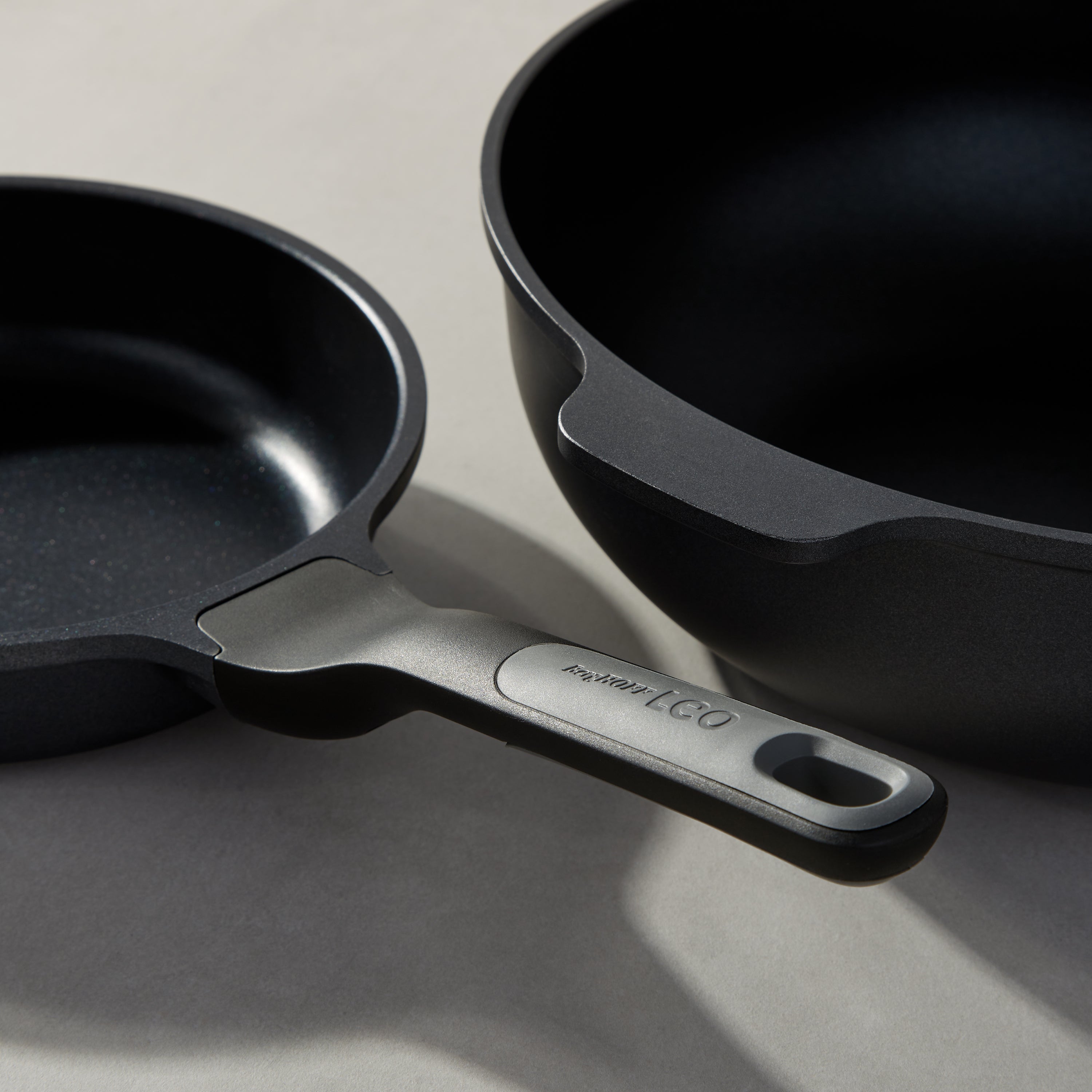 BergHOFF Leo Stone+ 2-Piece Nonstick Ceramic Stir Fry Pan Set - Perfect for Healthy Cooking, Sauteing & Stir-Frying at Home
