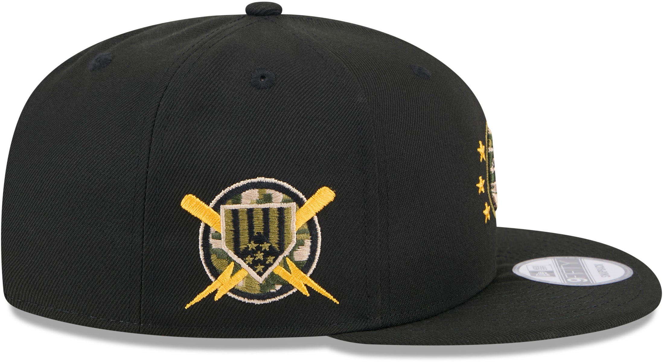 Chicago Cubs New Era 9Fifty MLB 2024 Armed Forces Day Black Snapback Hat - Official Licensed Baseball Cap for Men & Women - Perfect for Games, Military Appreciation & Casual Wear