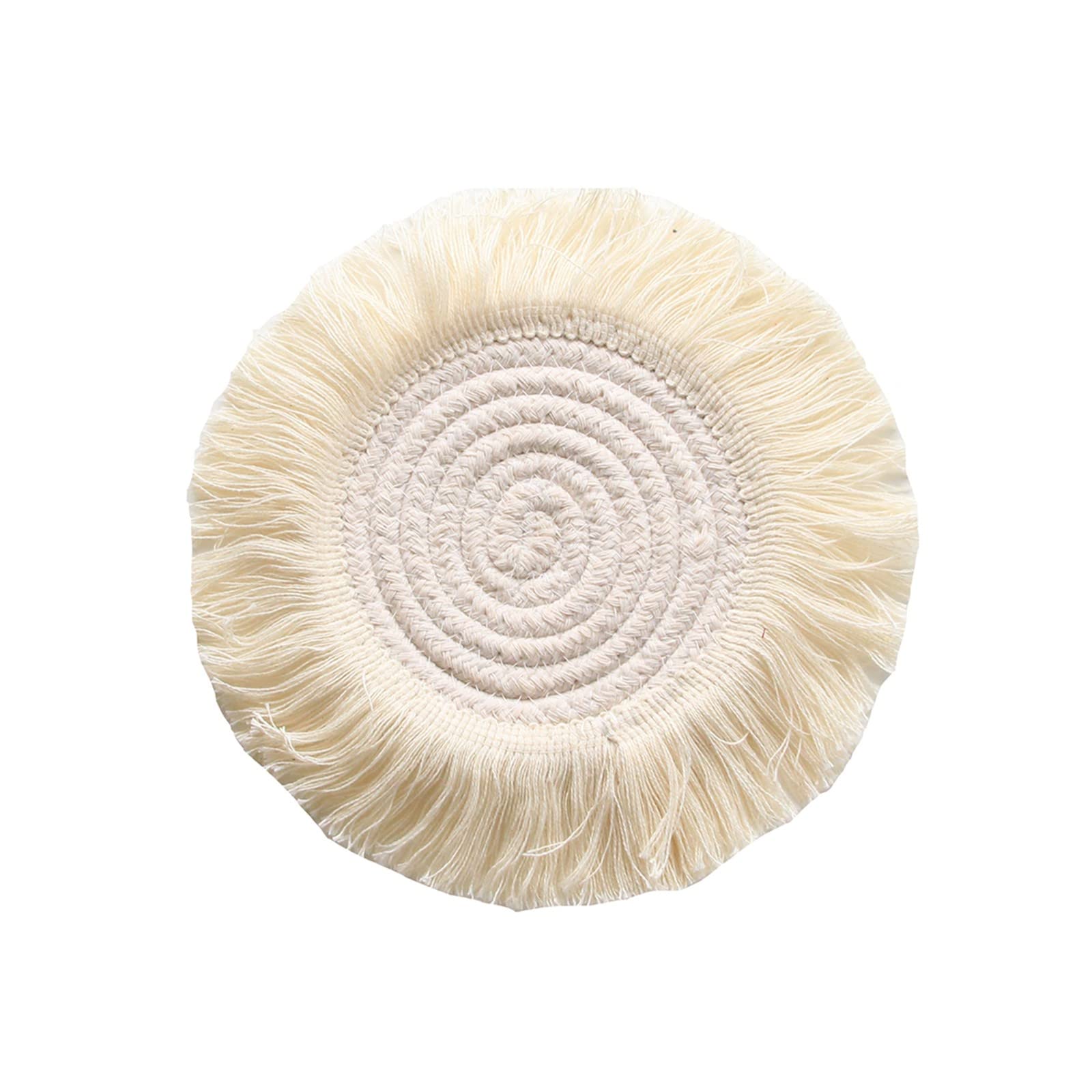 12cm Cotton Insulation Placemats Set of 2 - Heat Resistant Woven Table Mats for Bowls & Pots - Nordic Style Dining Table Protectors for Hot Dishes, Family Meals & Kitchen Decor