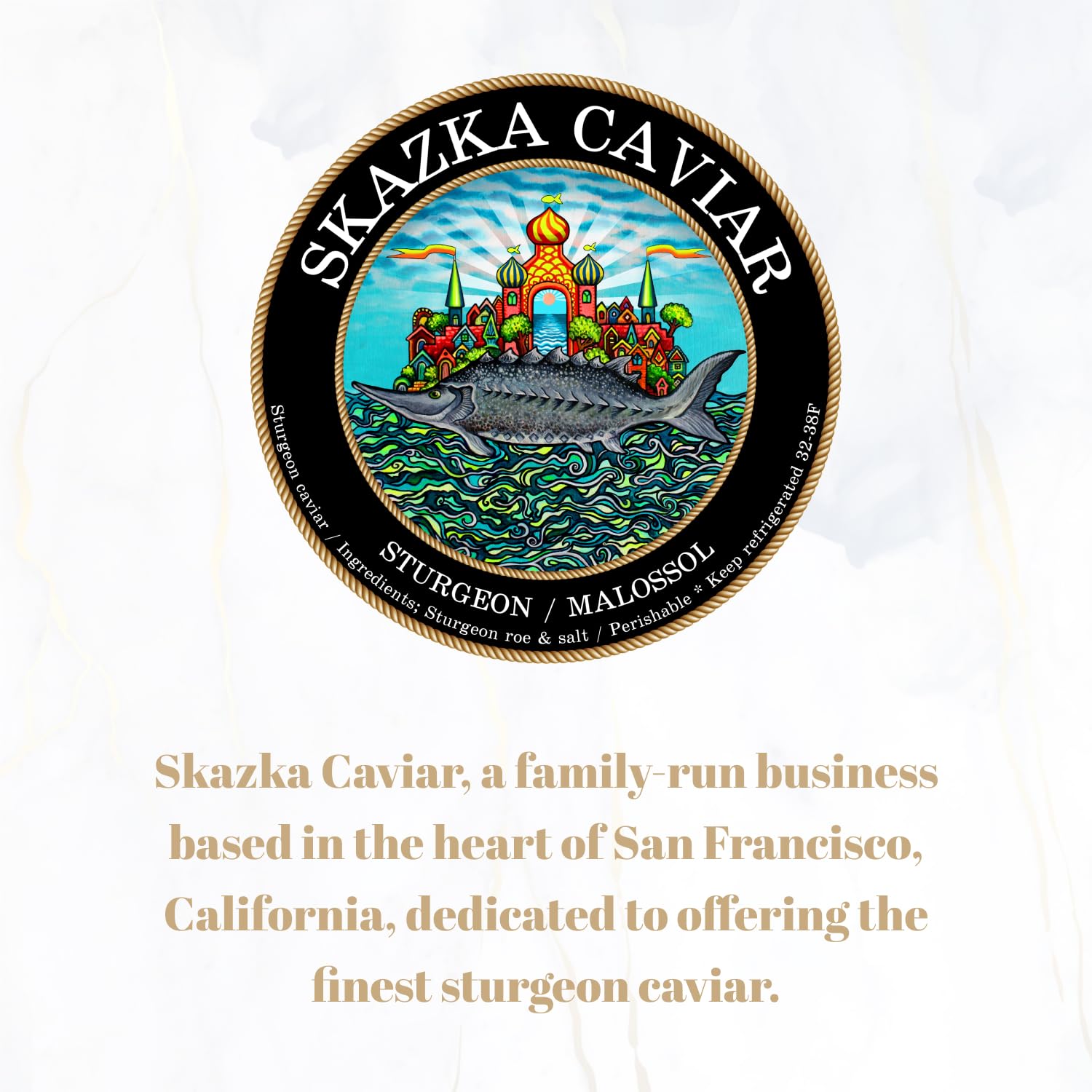 Premium Russian Osetra Caviar - Wild-Caught Dark Amber Fish Roe (2 Oz) - Buttery Flavor & Overnight Delivery - Gourmet Gift for Special Occasions, Fine Dining & Luxury Appetizers