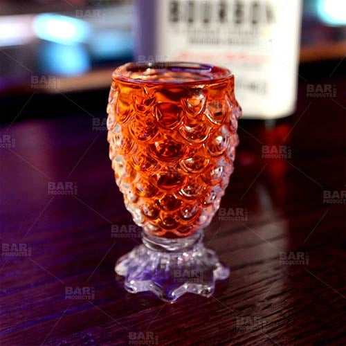 BarConic® 1 oz Pineapple Shot Glass - Fun Tropical Party Cups for Cocktails, Tequila & Liquor - Perfect for Luau, Beach & Summer Themed Parties