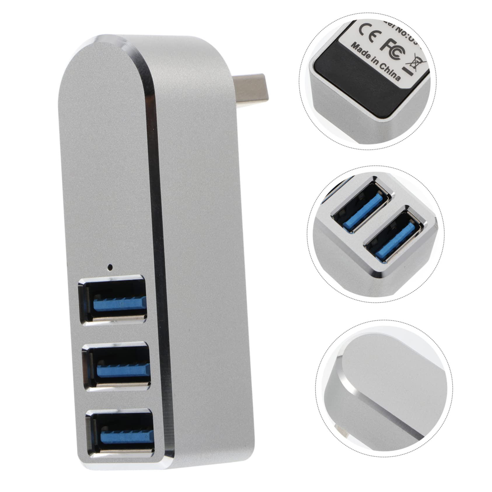 2pcs USB Hub Card Reader - Portable Aluminum Alloy USB Splitter for Phones & Computers