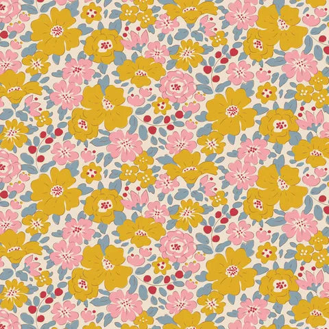 Tilda Spring & Easter Pastels Fabric - Harper Yellow 130122 - Perfect for DIY Quilting, Sewing & Home Decor Projects