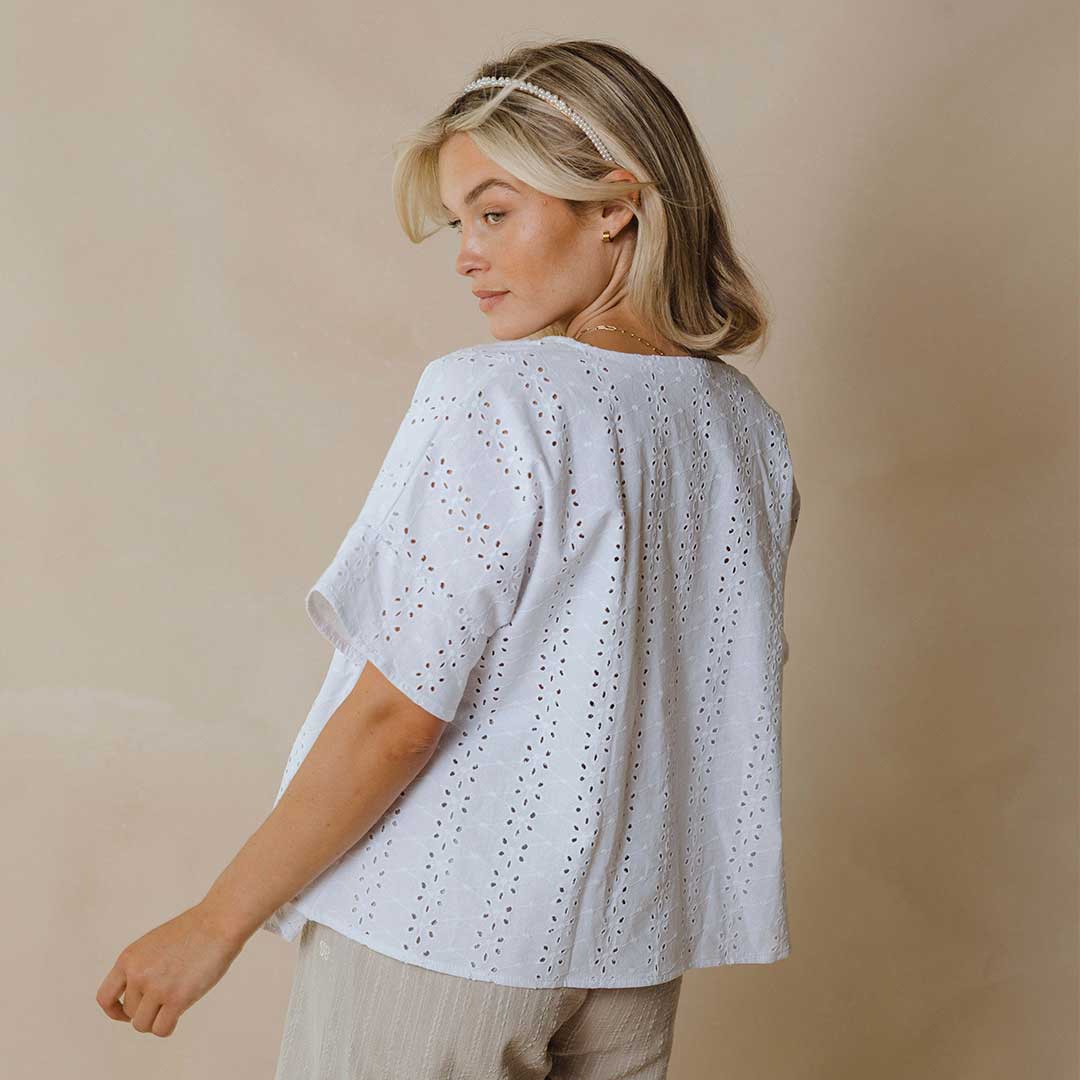 White Baby Doll Blouse for Girls - Soft & Comfortable Toddler Tops - Perfect for Playdates, Parties & Everyday Wear