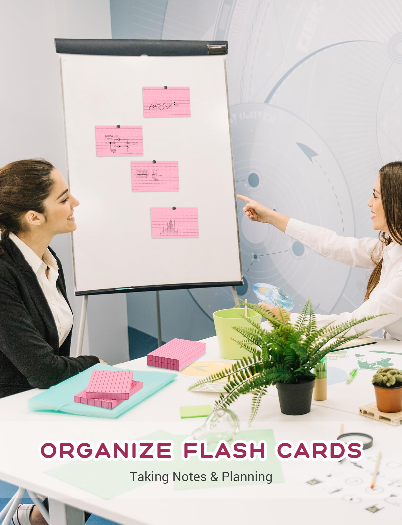 Premium Pink 3x5 Index Cards - 200-Pack Heavyweight Ruled Flashcards for Studying, Note Taking & Organization | Single-Sided Study Cards for School, Office & Home Use | Perfect for Class Notes, Vocabulary Practice & Memory Games