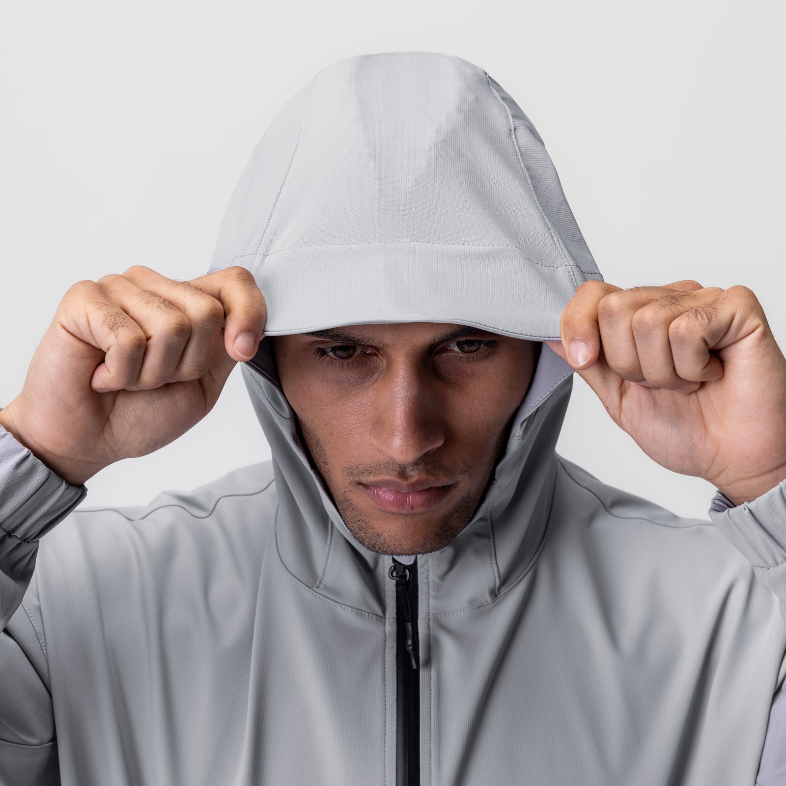 Weather-Ready Anorak Jacket for Men & Women - Waterproof Windbreaker with Hood - Slate Grey Patch - Perfect for Hiking, Camping & Outdoor Adventures