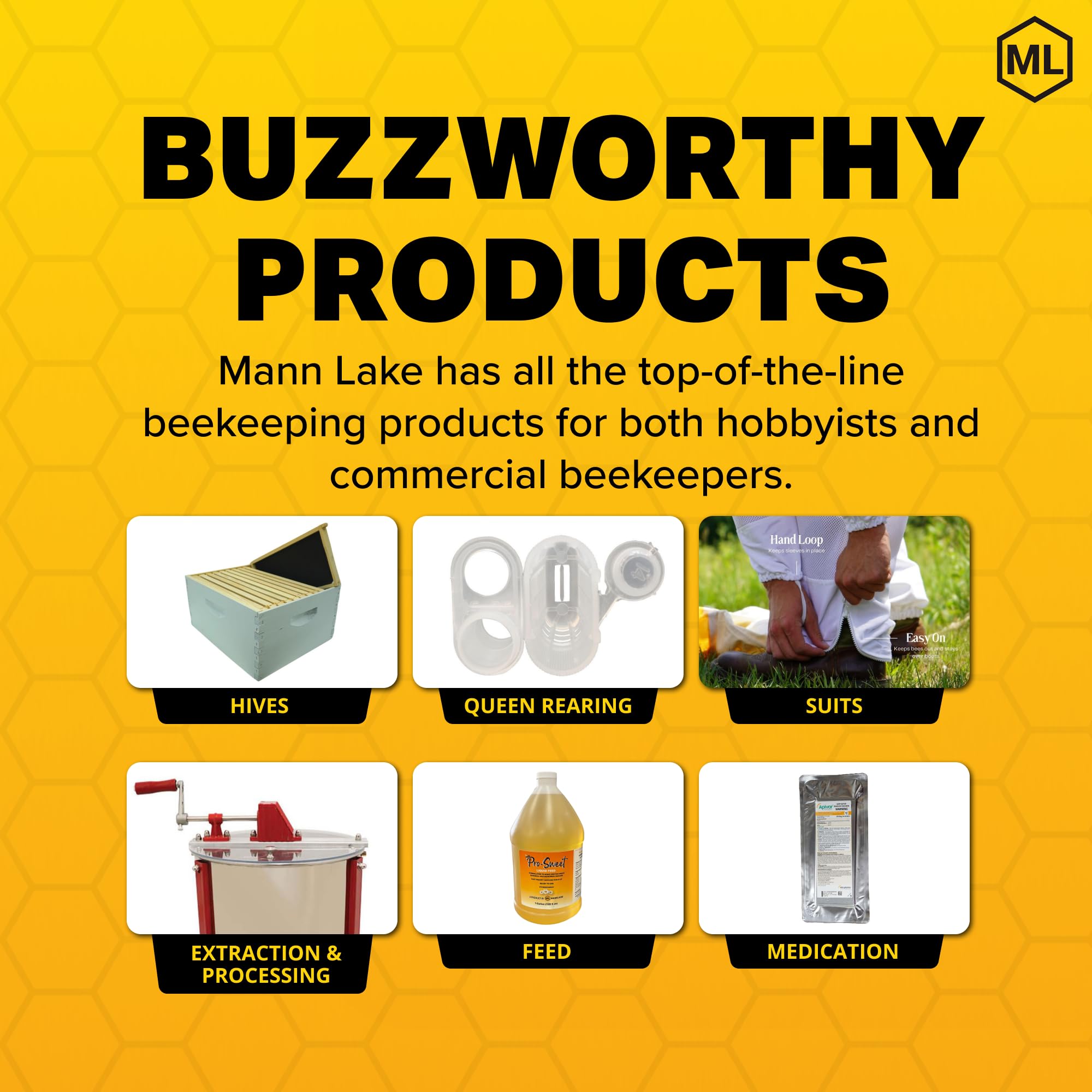 Mann Lake Refillable 5 lb Plastic Honey Jugs with Yellow Flip-Top Lids | Empty Bottles for Honey Storage & Dispensing | 6-Pack (Honey Not Included) | Perfect for Home Beekeeping, Farmers Markets & DIY Honey Gifts