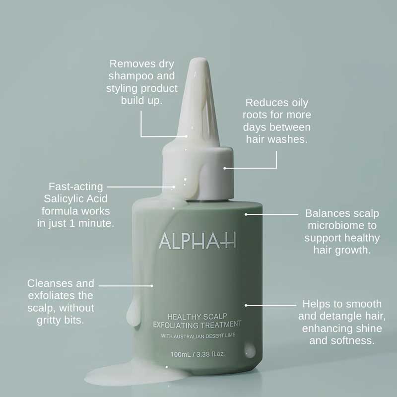Alpha H Healthy Scalp Exfoliating Treatment with Australian Desert Lime - Gentle Scalp Scrub for Dandruff & Dry Scalp Relief - Perfect for Hair Care Routine & Scalp Detox