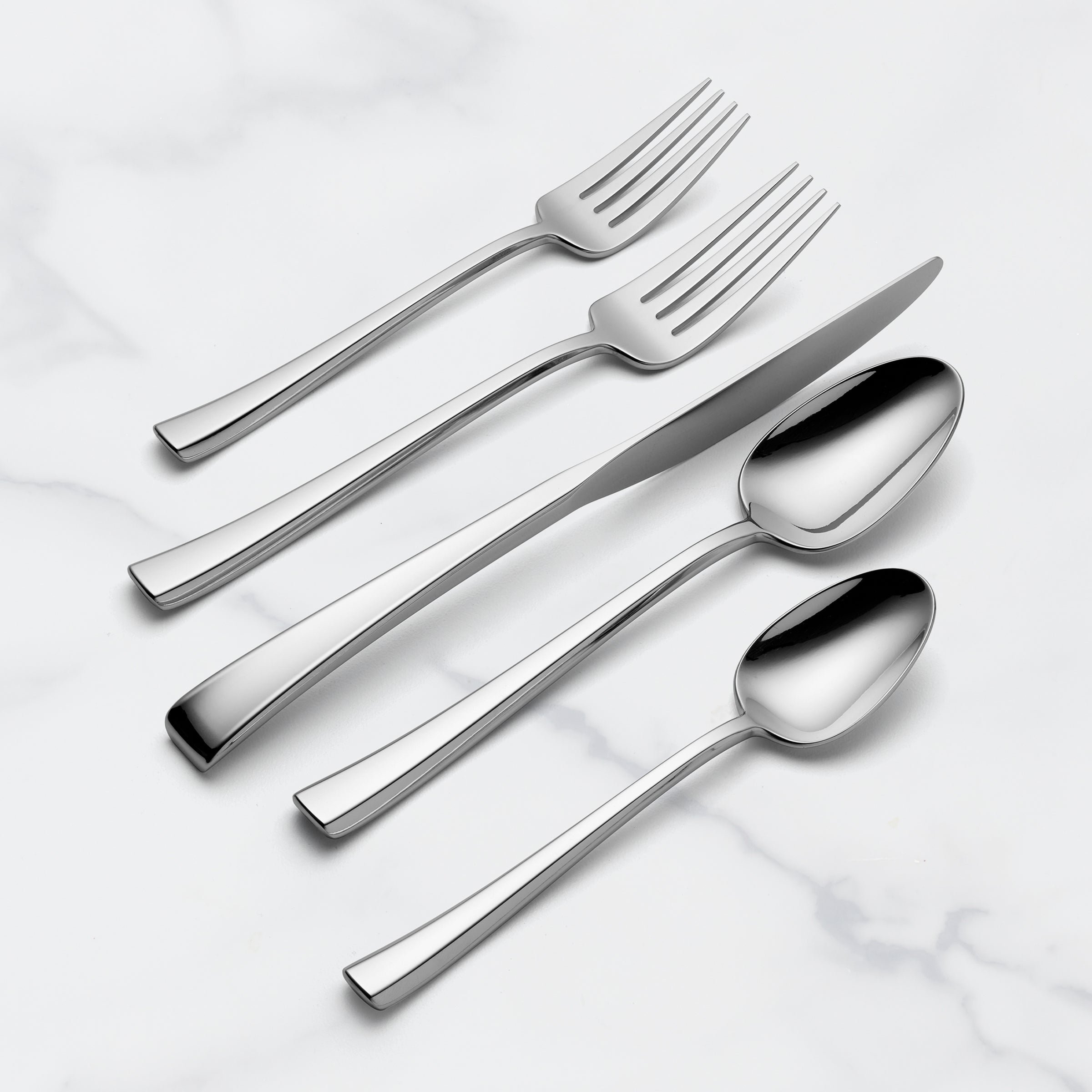 Maxine Mirror 20-Piece Stainless Steel Flatware Set - Elegant Silverware for Dining, Kitchen & Entertaining - Perfect for Dinner Parties, Weddings & Everyday Use