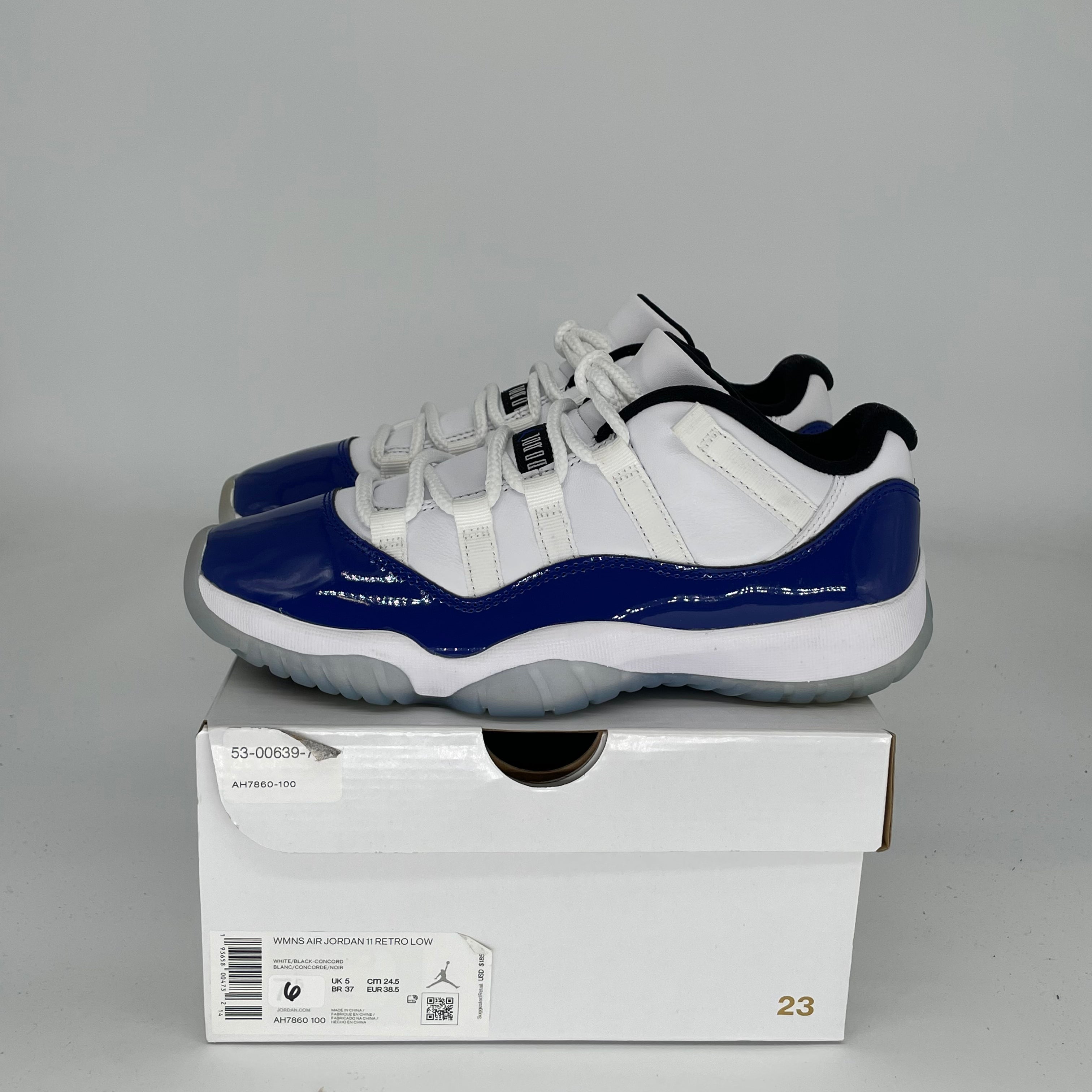 **Nike Air Jordan 11 Low White Concord Women's Shoes Size 6/7.5W AH7860-100 – Stylish Sneakers for Casual Wear, Gym & Street Fashion**