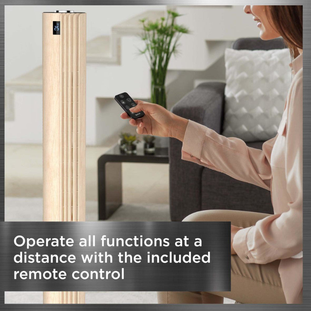 ROWENTA Urban Cool Tower Fan VU6770 - Quiet Oscillating Fan with Remote Control, 3 Speed Settings, Energy Efficient - Perfect for Bedroom, Living Room & Office Cooling