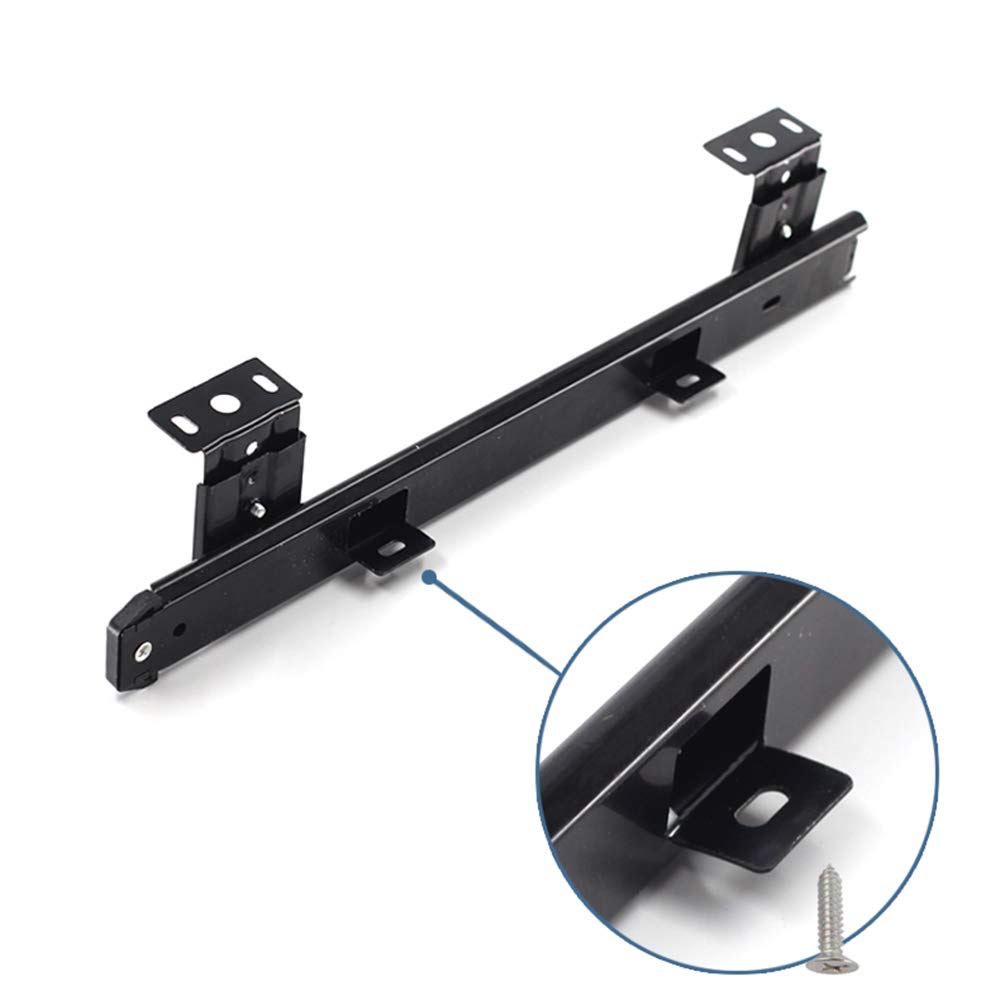 Heavy Duty Under Desk Keyboard Slide Rails with Ball Bearings - Black Computer Desk Extension Tray for Ergonomic Workspace Setup | Perfect for Home Office, Gaming & Workstations