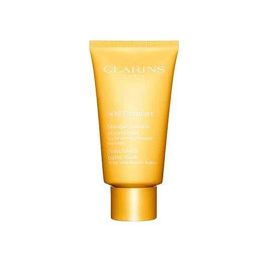 Clarins SOS Comfort Nourishing Balm Mask - 2.5 oz / 75ml - Hydrating Face Mask for Dry Skin - Overnight Recovery & Intense Moisturizing - Perfect for Nighttime Skincare Routine & Travel Essentials