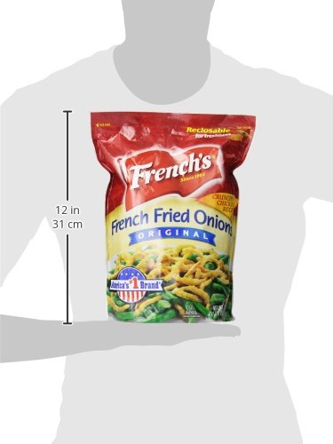 French's Crispy Fried Onions Original Flavor - 24oz (1.5lb) Canister - Perfect for Green Bean Casserole, Salads & Toppings