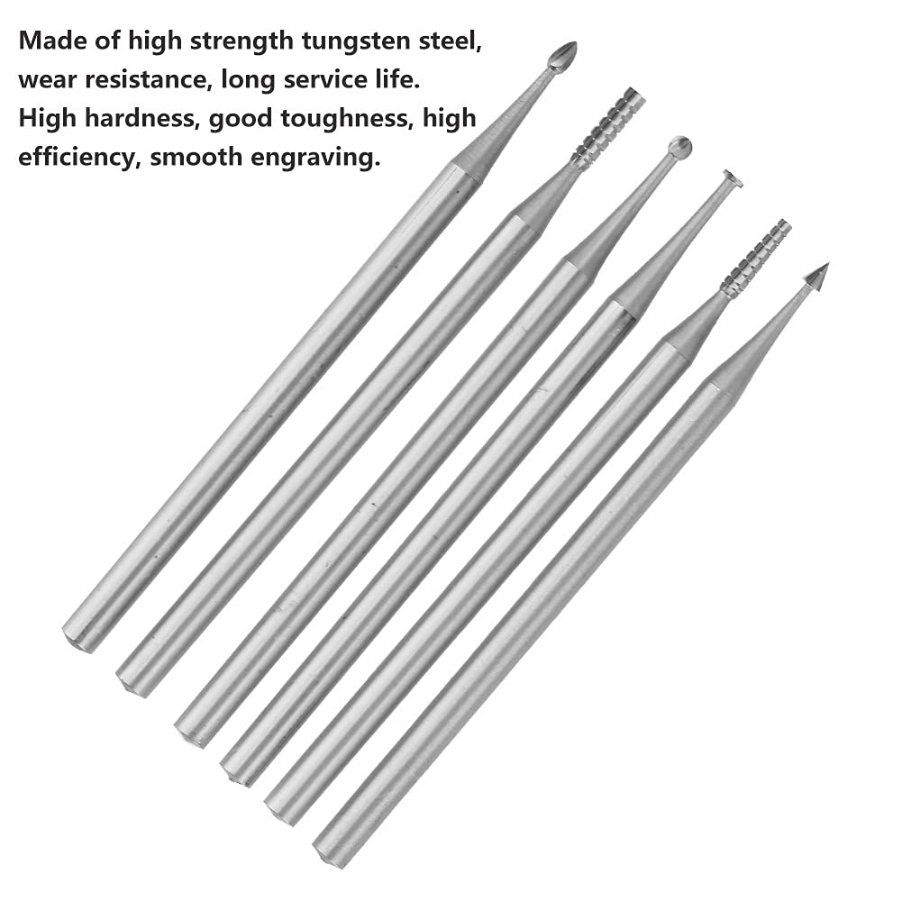 Premium Tungsten Steel Wood Carving Tools Set - 2.35mm Micro Sculpture Knife for Engraving, DIY Woodworking & Jewelry Making - Compatible with Die Grinder Drills - Perfect for Detailed Carving, Craft Projects & Home Decor Creations