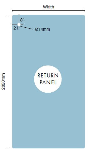STAL Frameless Sliding Shower Screen Return Panel - Modular Glass Panels for Bathroom & Shower Enclosure - Perfect for Modern Home & Spa Renovations