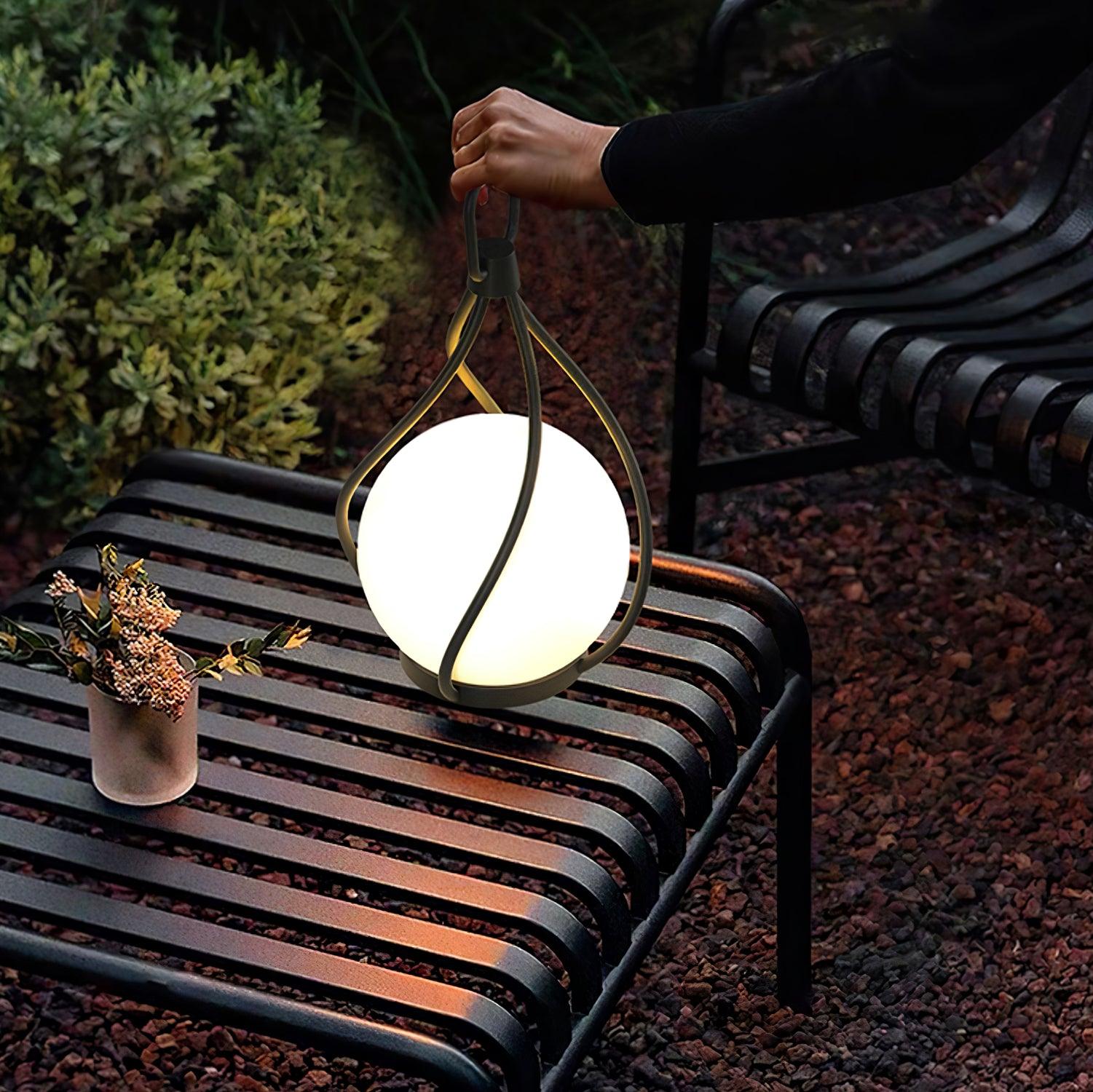 Eclisse Orb Rechargeable LED Table Lamp - Modern Portable Night Light for Bedroom, Living Room, and Outdoor Use