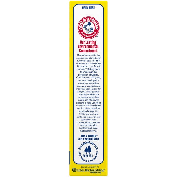 Arm & Hammer Super Washing Soda 55 Ounce (Pack of 2) - Laundry Booster & Household Cleaner | Removes Stains & Odors | Perfect for Laundry, Dishwashing & All-Purpose Cleaning