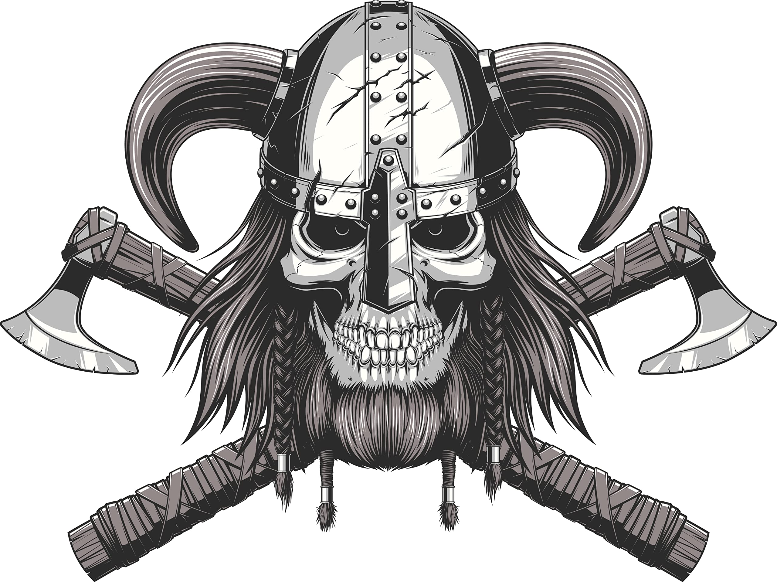 Viking Warrior Edible Cake Topper - Perfect for 1/4 Sheet Cakes & Larger | Ideal for Birthday Parties, Viking Themed Events & Cake Decorating