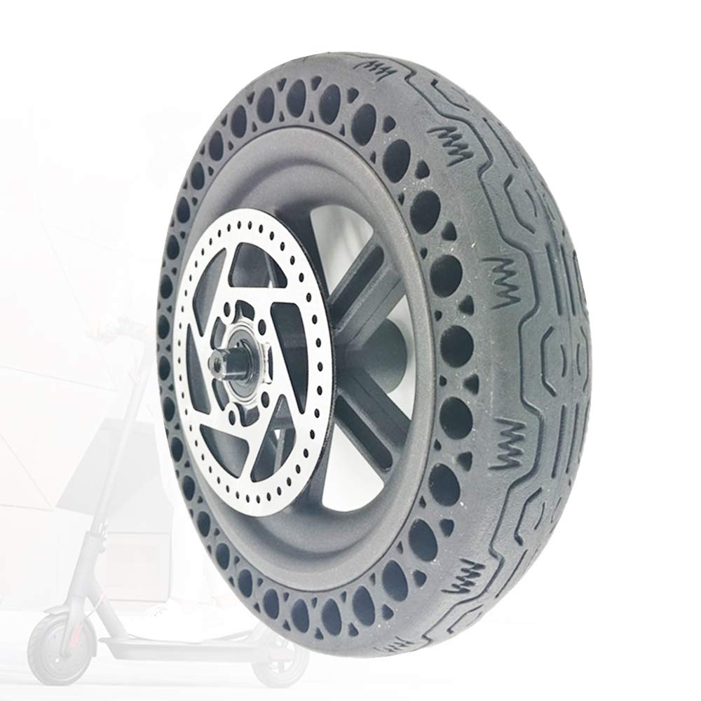 SUIBIAN 8.5-inch Honeycomb Blast-Proof Tire with Wheel Hub & Disc Brake - Compatible with Xiaomi M365 Electric Scooter - Durable Rear Wheel Replacement for Commuting & Urban Travel
