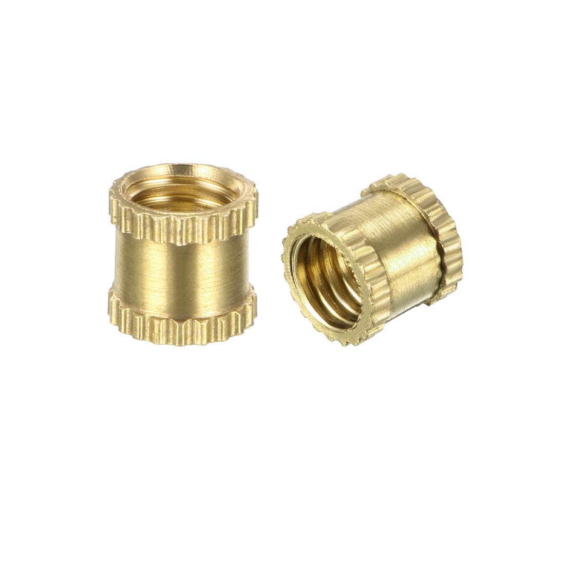 100Pcs M5 x 6mm Brass Knurled Insert Nuts for 3D Printing - 6.4mm OD Female Threaded Embedment Nuts | Perfect for 3D Printer Parts Assembly & DIY Projects