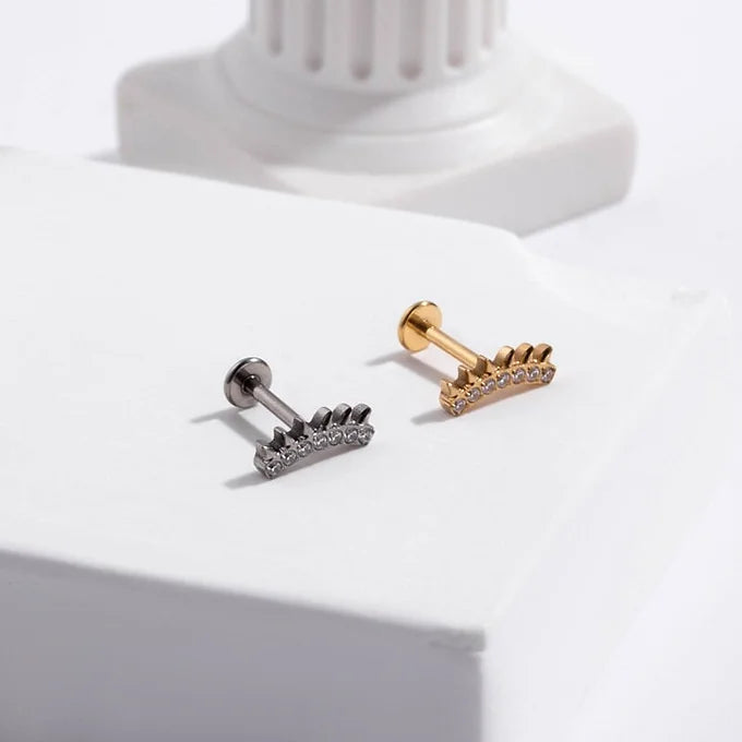 16G Cartilage Titanium Earrings - Snowflake & Arrow Stud Earrings for Women | Hypoallergenic Body Jewelry | Perfect for Daily Wear, Parties & Gifts (HSPJ543)