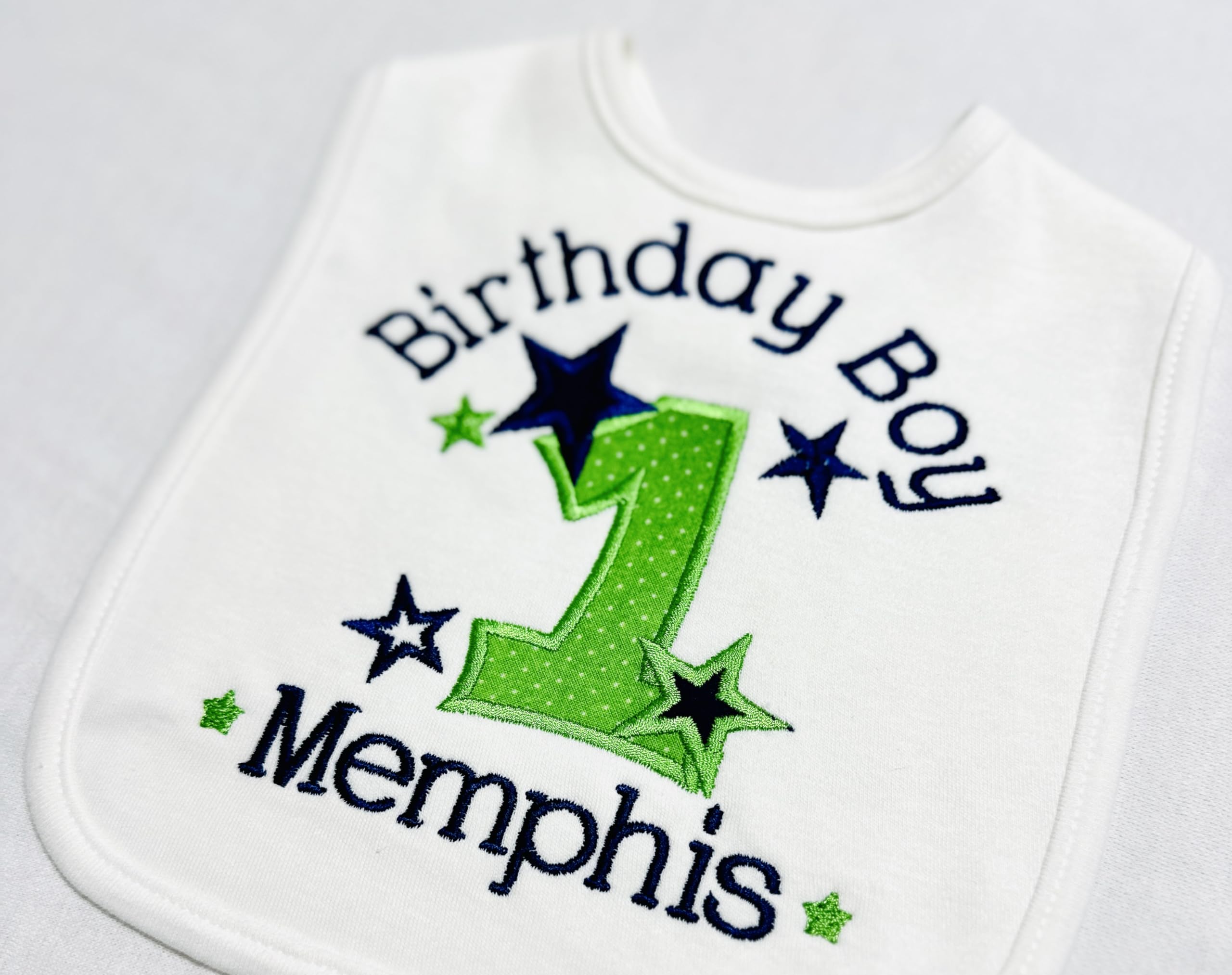 Personalized 1st Birthday Bib for Boys - Custom Name Smash Cake Bib | Perfect for Baby's First Birthday Party & Cake Smashing Photos