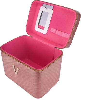 Sugarsa Vanity Box - Pink Makeup Organizer & Jewelry Storage Box for Women | Perfect for Dressing Table, Bathroom, and Travel | Set of 1