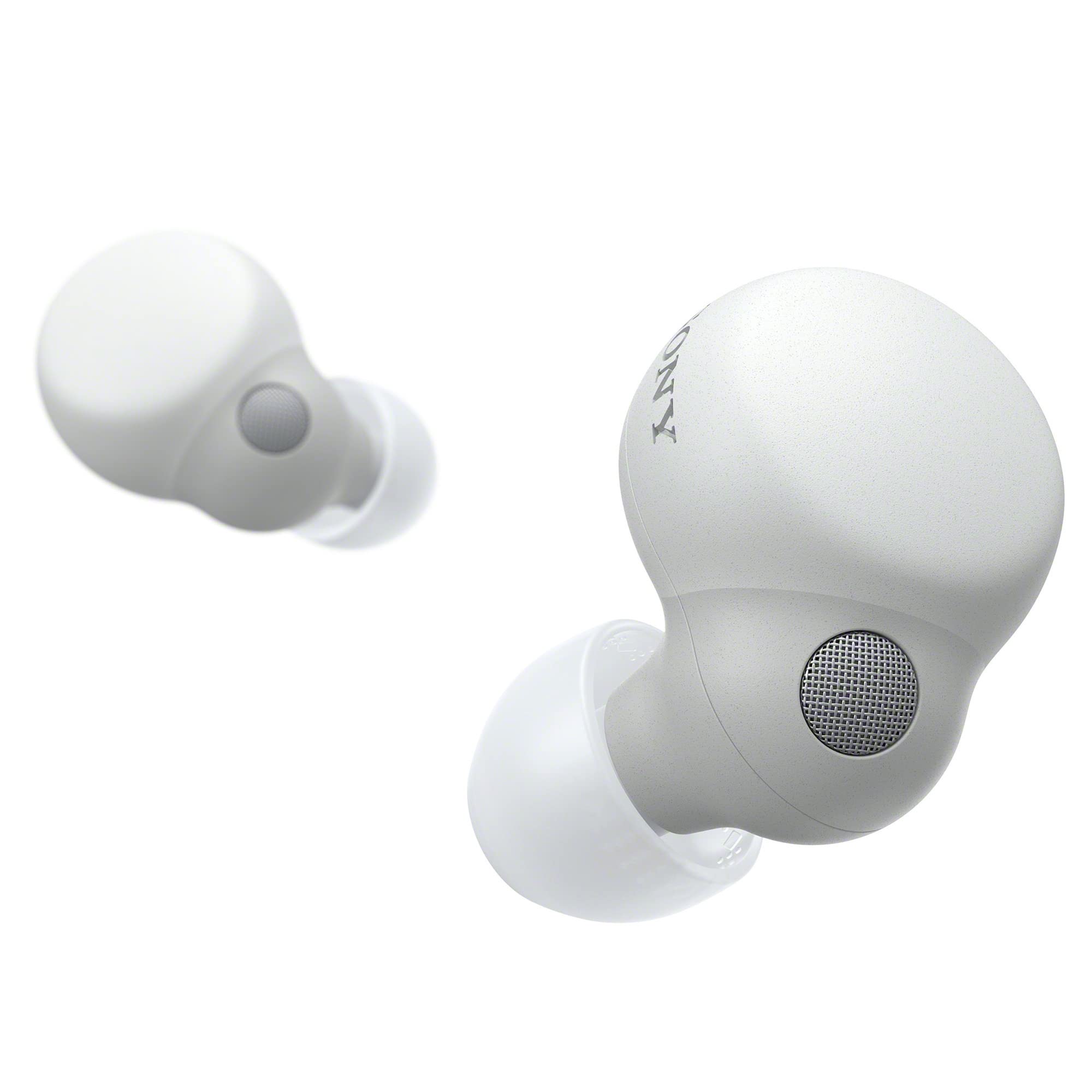 Sony LinkBuds S Truly Wireless Noise Canceling Earbuds with Charging Case - White | Bluetooth 5.2 | IPX4 Waterproof | 20hr Battery Life | Perfect for Workouts, Commuting & Travel (2-Piece Bundle)