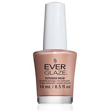 China Glaze Ever Glaze Beach Beige Nail Polish - 0.5 oz (#82322) - Long-Lasting, Chip-Resistant Formula for Salon-Quality Manicures at Home | Perfect for Everyday Wear, Special Occasions & Nail Art Designs