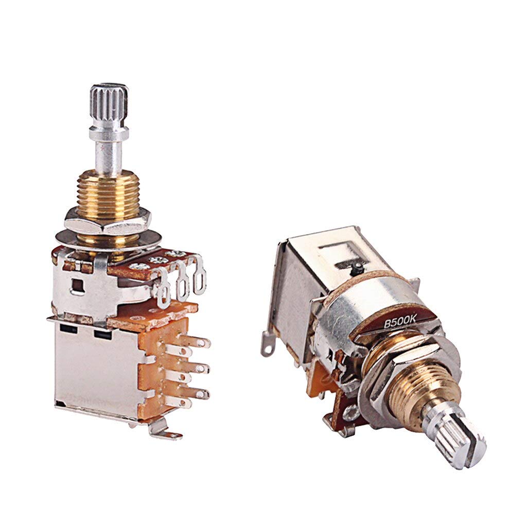 2PCS Push Pull Potentiometer Control Switch for Electric Guitar - Volume & Tone Replacement Parts - Perfect for DIY Guitar Upgrades & Repairs