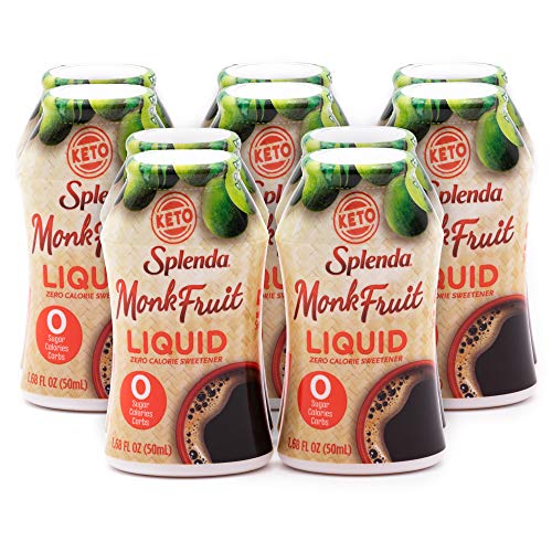SPLENDA Monk Fruit Liquid Sweetener Drops - Zero Calorie Sugar Substitute, 1.68oz Bottle (Pack of 10) | Perfect for Coffee, Tea, Baking & Keto Diet