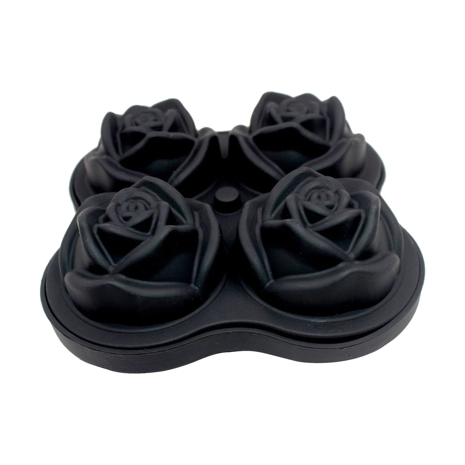 4/6 Pack Silicone Ice Rose Molds - Whiskey Ice Cube Trays for Freezer, Reusable Mini Ice Making Molds for Cocktails, Drinks & Home Bar Decor - Perfect for Parties, Weddings & Romantic Dinners