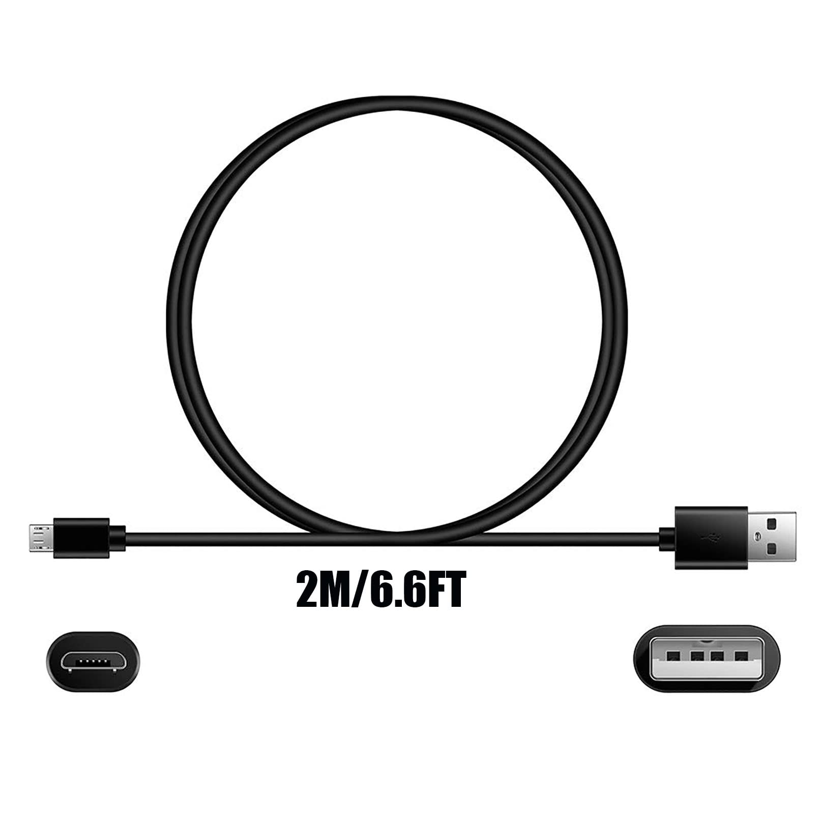 Tobysome Replacement Ring Video Doorbell Charging Cable - 6.6FT USB Power Cord Compatible with Ring Doorbell (2020 Release) 2/3/3 Plus/4, Peephole Cam, Doorbell 2 & 3 - Perfect for Home Security & Continuous Surveillance